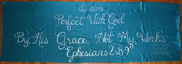 Custom Ephesians 2:8-9 I Am Perfect With God shawl - Inspired With Love
