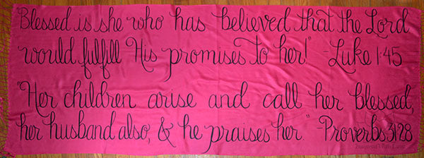 Custom Luke 1:45 & Proverbs 31:28 Blessed is she who believed shawl - Inspired With Love