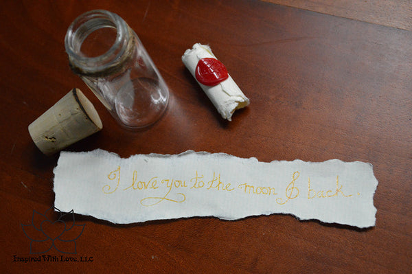 Personalized Calligraphy Message In A Mini Bottle - Inspired With Love - 10