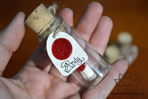 Personalized Calligraphy Message In A Mini Bottle - Inspired With Love - 13