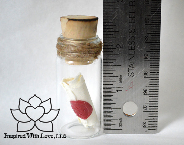 Personalized Calligraphy Message In A Mini Bottle - Inspired With Love - 3