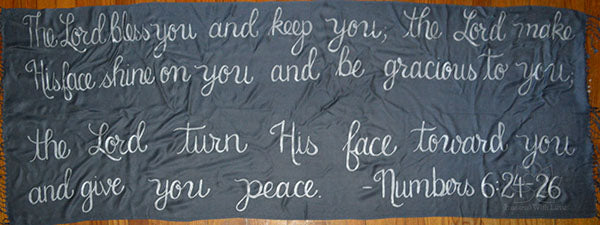 Custom Numbers 6:24-26 The Lord bless you and keep you shawl - Inspired With Love
