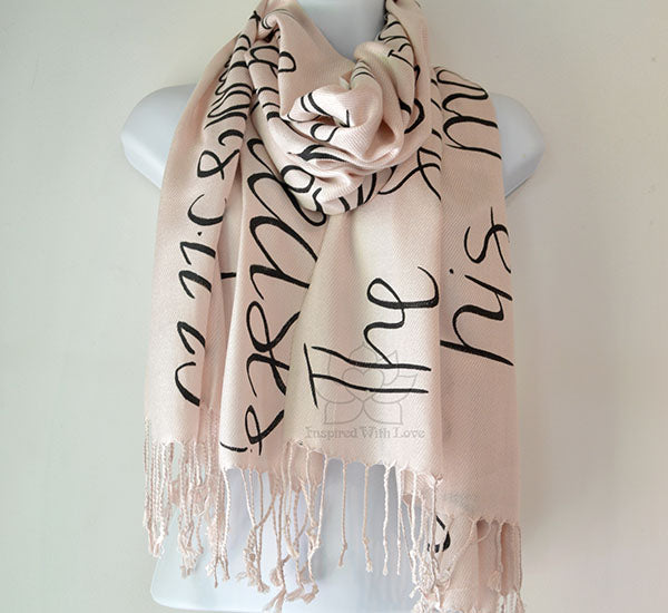 Custom Lamentations 3:22-23 The steadfast love of the Lord never ceases scarf