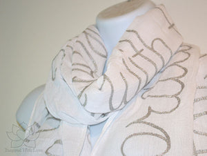 Custom Message 100% Cotton Gauze Scarves Available on Inspired With Love!