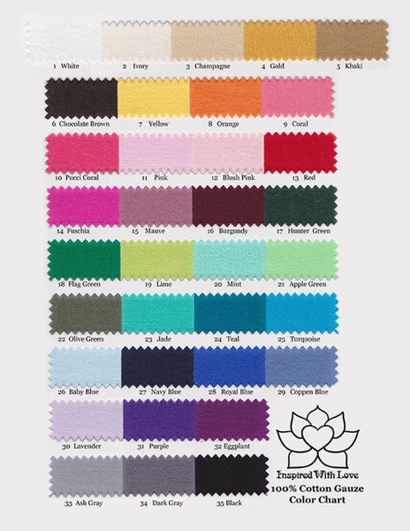 Custom Message 100% Cotton Gauze Teal Shawl (Made to Order)