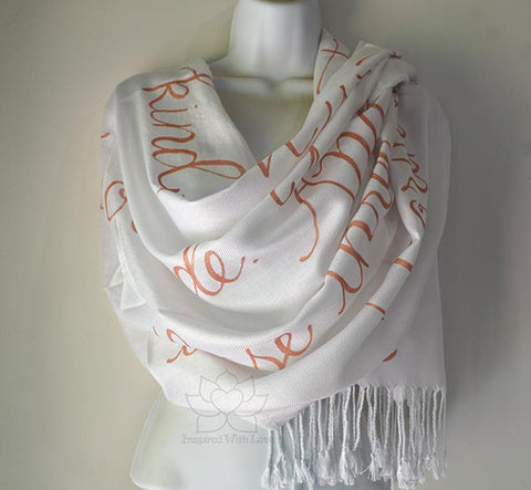 Custom Prayer Shawl 1 Corinthians 13 - Love is patient; love is kind. Personalized Christian Bible Scripture Scarf - Inspired With Love