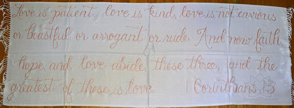 Custom 1 Corinthians 13 Love Is Patient; Love Is Kind shawl - Inspired With Love