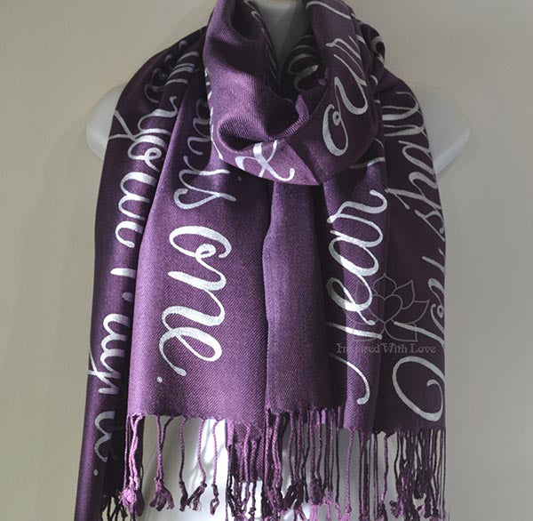 Custom Deuteronomy 6:4 - Hear, O Israel: The Lord our God, the Lord is one Bible Verse Scripture Scarf - Inspired With Love