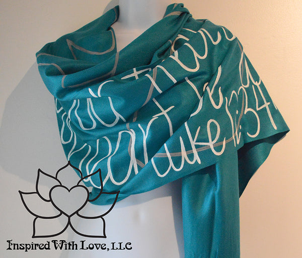 Custom Luke 12:34 Family for where your treasure is shawl, Christian bible scripture verse scarf, prayer shawl - Inspired With Love