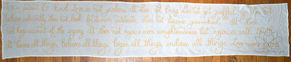Custom Love is Patient, Love Never Fails 1 Corinthians 13:4-8 Scarf (Made To Order)