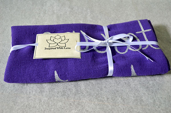 Custom Message 100% Cotton Gauze Purple Scarf (Made to Order)