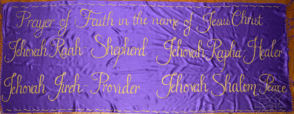 Custom Jehovah Names of God Spiritual Prayer shawl - Inspired With Love