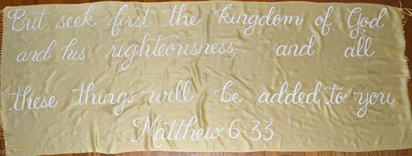 Custom Matthew 6:33 - Seek first the kingdom of God Bible Verse Scripture Scarf - Inspired With Love