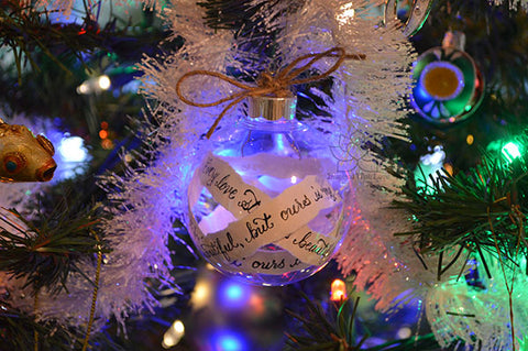 Personalize Custom Calligraphy Message Ornaments
