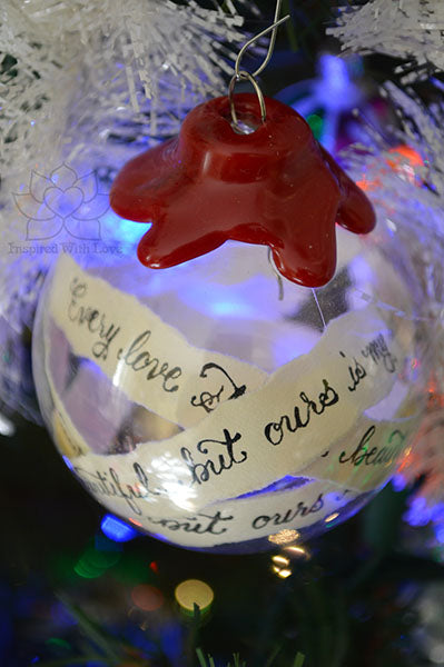 Personalize Custom Calligraphy Message Ornaments With Wax Seal