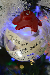 Personalize Custom Calligraphy Message Ornaments With Wax Seal