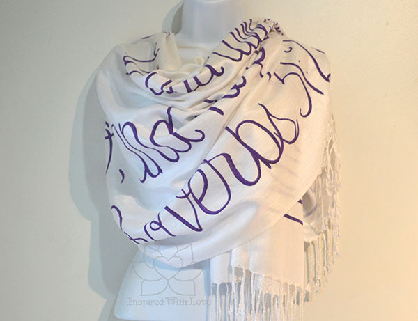Custom Proverbs 31:28 Her children arise up and called her blessed shawl, Christian bible scripture verse scarf - Inspired With Love