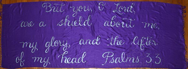 Custom Psalms 3:3 But You, O Lord, Are A Shield About Me Scripture shawl - Inspired With Love